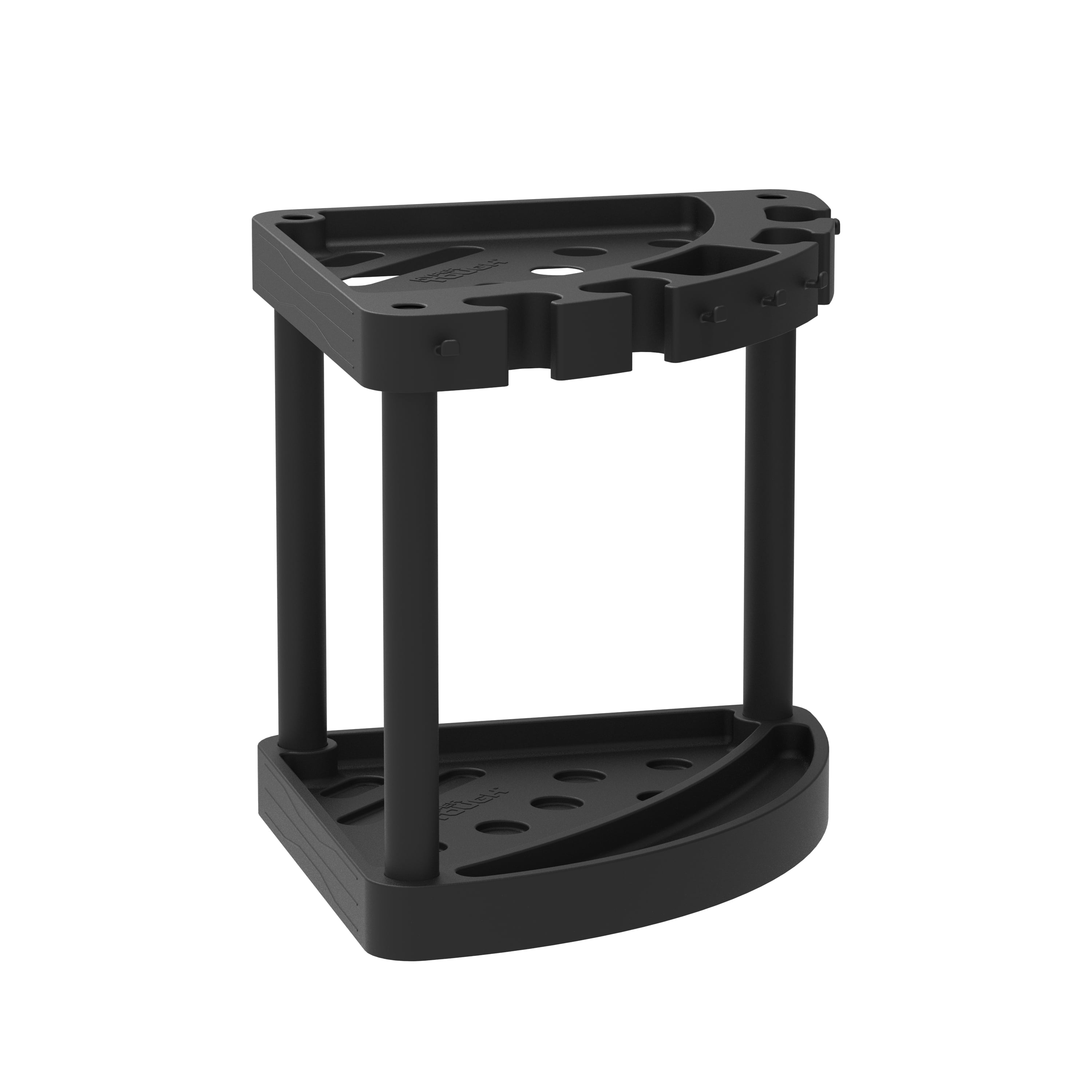 Hyper Tough Plastic 21 Slot Corner Tool Rack Shelf Unit, Black