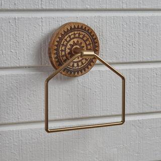 Split P Zuri Wall Mount Gold Finish Towel Ring 8599-753