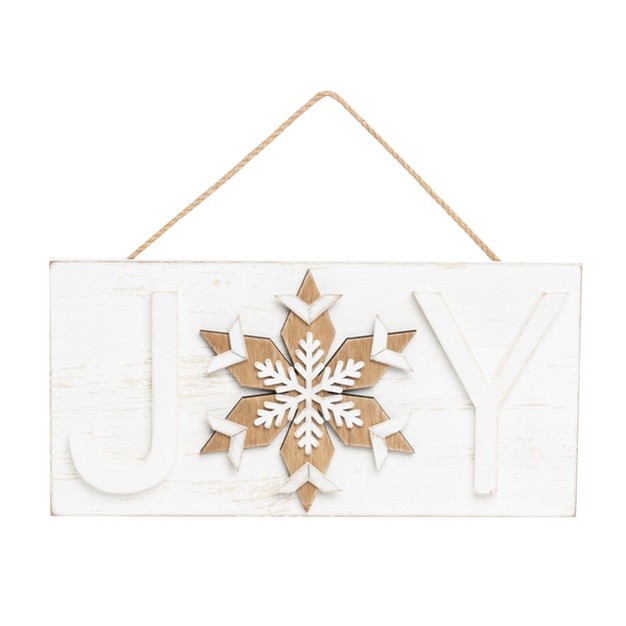 Transpac Wood 13 39 In Multicolored Christmas Dimensional Joy Wall Art