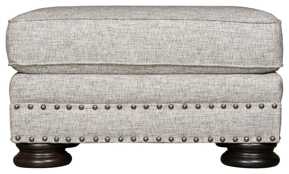 Bernhardt Foster Ottoman  Gray   Traditional   Footstools And Ottomans   by Bernhardt Furniture Company  Houzz