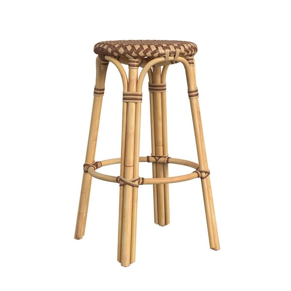 Tobias Rattan Round Bar Stool