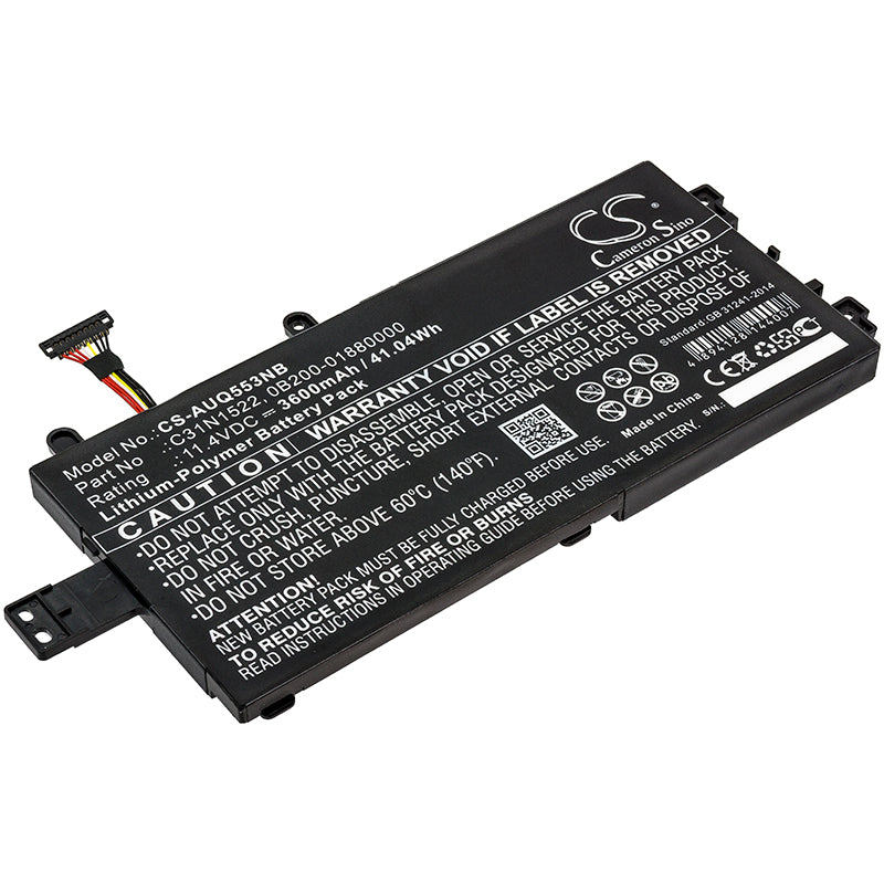 Asus Q553U Q553UBBSI7T13 Replacement Battery BatteryClerkcom Laptop and Notebook