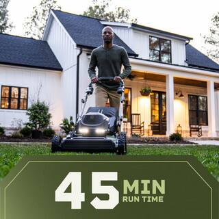 Green Machine 62V Brushless 22 in. Electric Cordless Battery Self- Propelled Lawn Mower with 2 4.0 Ah Batteries and Charger GMSM6200