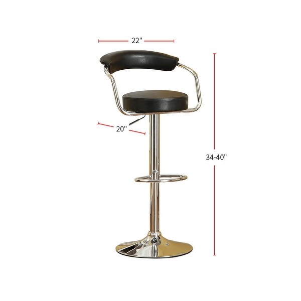 Set of 2 Faux Leather Bar Stools