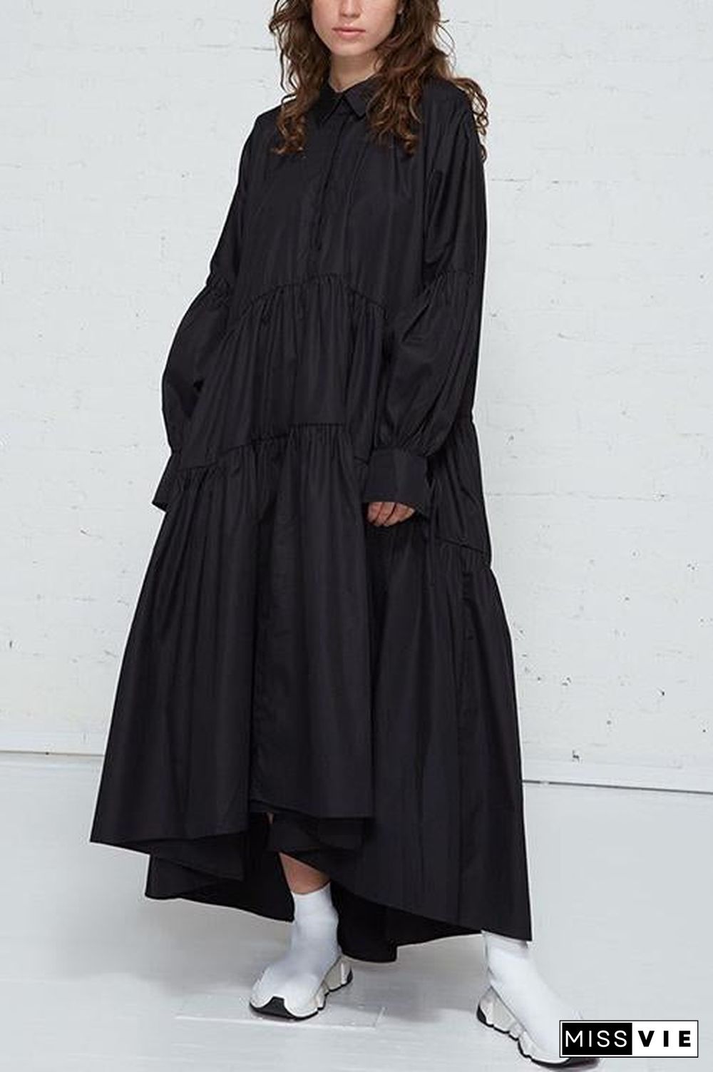 Oversized Ruffled Maxi Dress