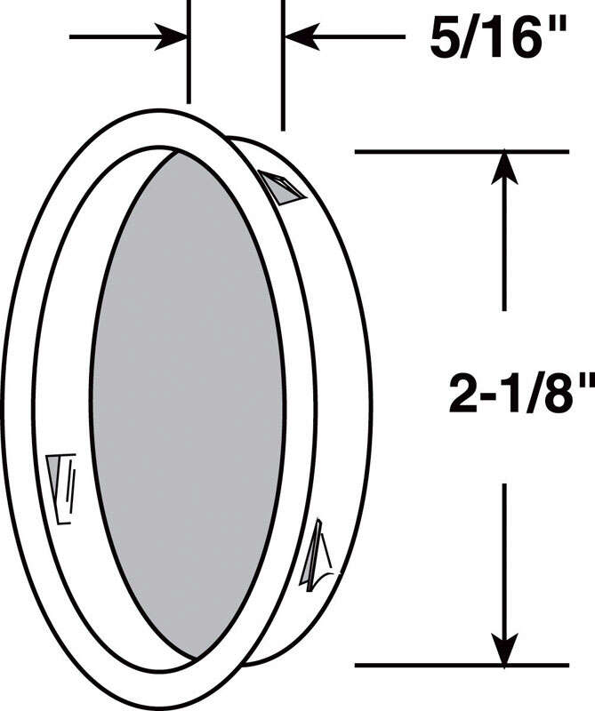 Prime-Line 2.13 in. L Satin Nickel Silver Steel Round Mortise Pull