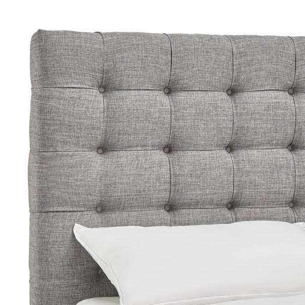 Briella Button Tufted Linen Upholstered Headboard iNSPIRE Q Modern - - 13620207