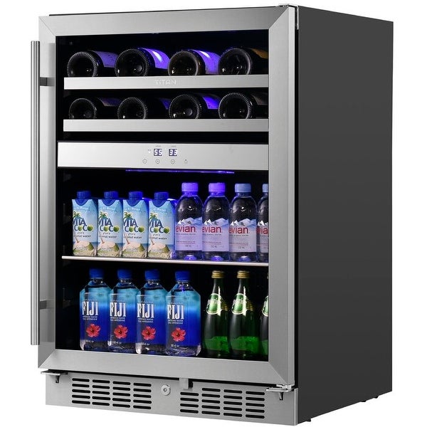 24 in. 16 Bottle and 70 Can Wine and Beverage Cooler