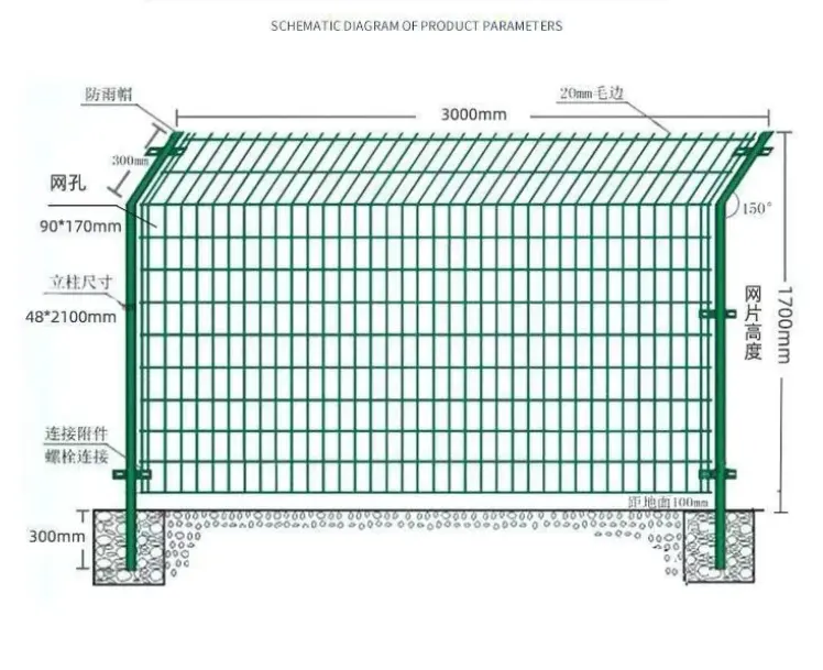 construction outdoor portable removable canada temporary galvanized metal fence panel with metal base foot