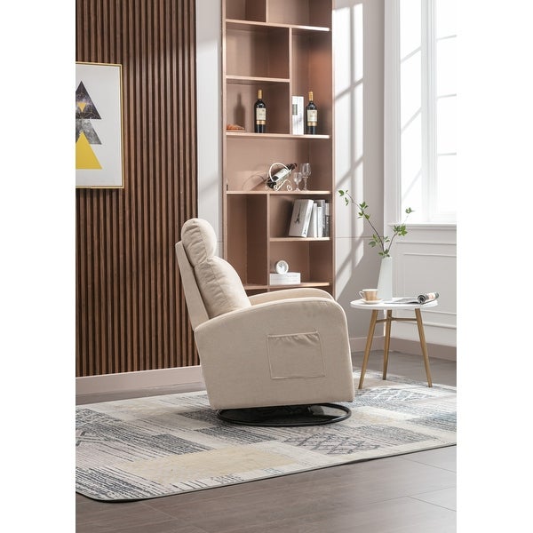 Modern Upholstered Swivel Chair with Left Bag