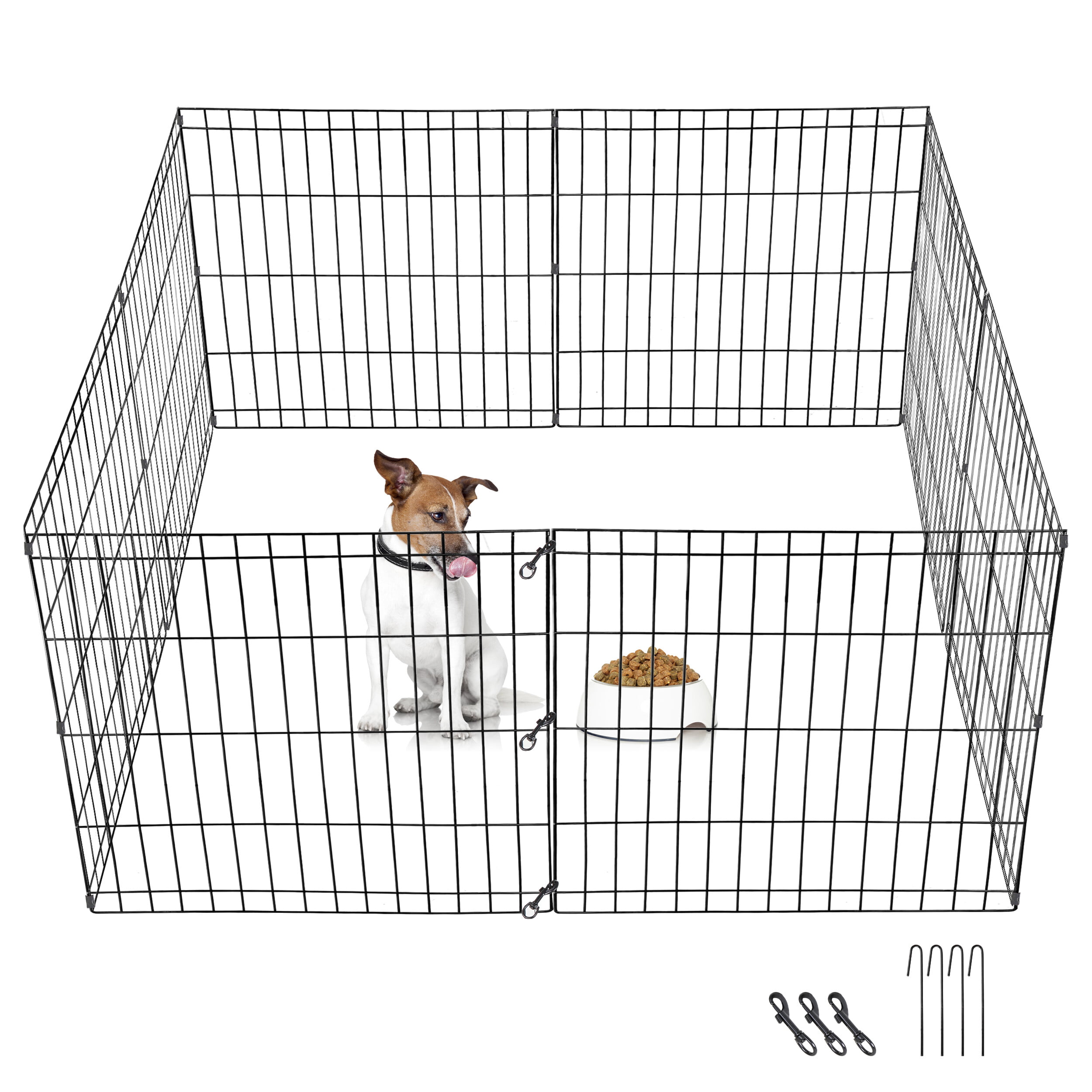 HomGarden 24-inch Height Pet Playpen 8 Folding Panel Exercise Dog Fence Indoor Outdoor