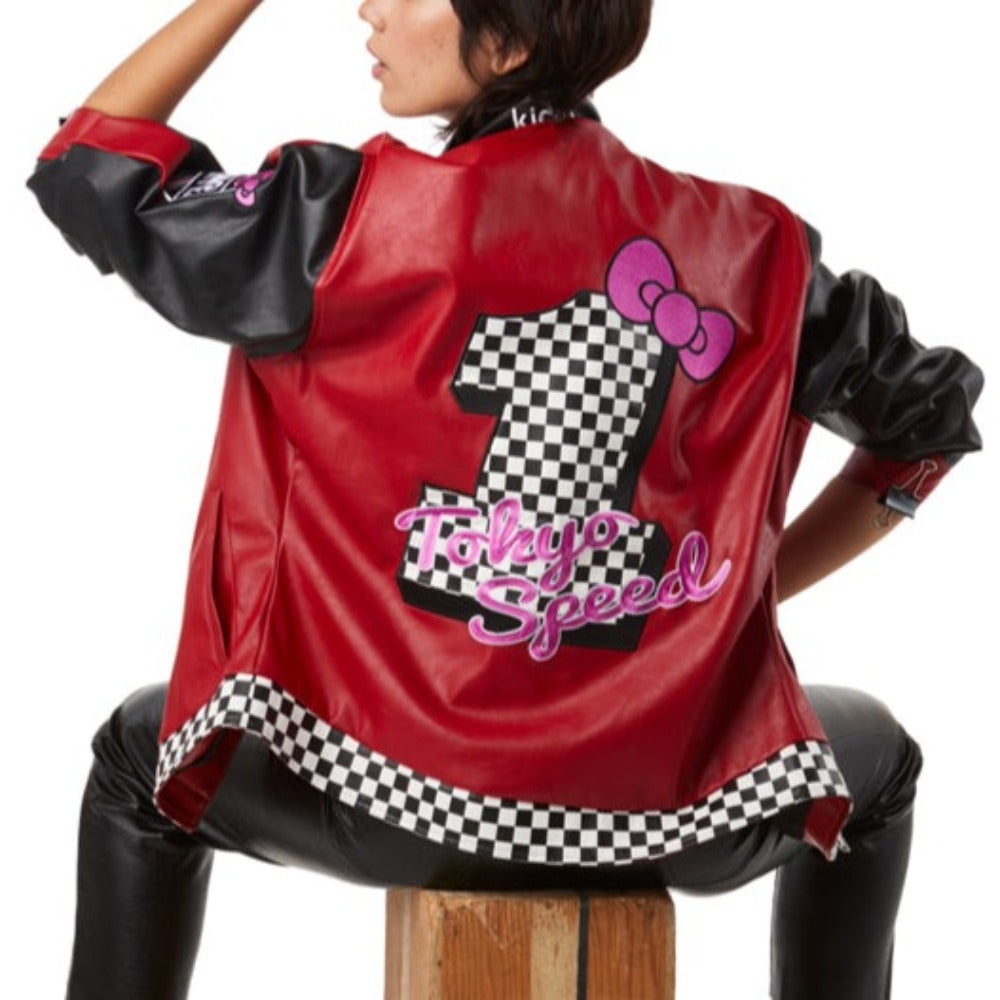 Hello Kitty® Tokyo Speed Red Moto Jacket by Kidrobot