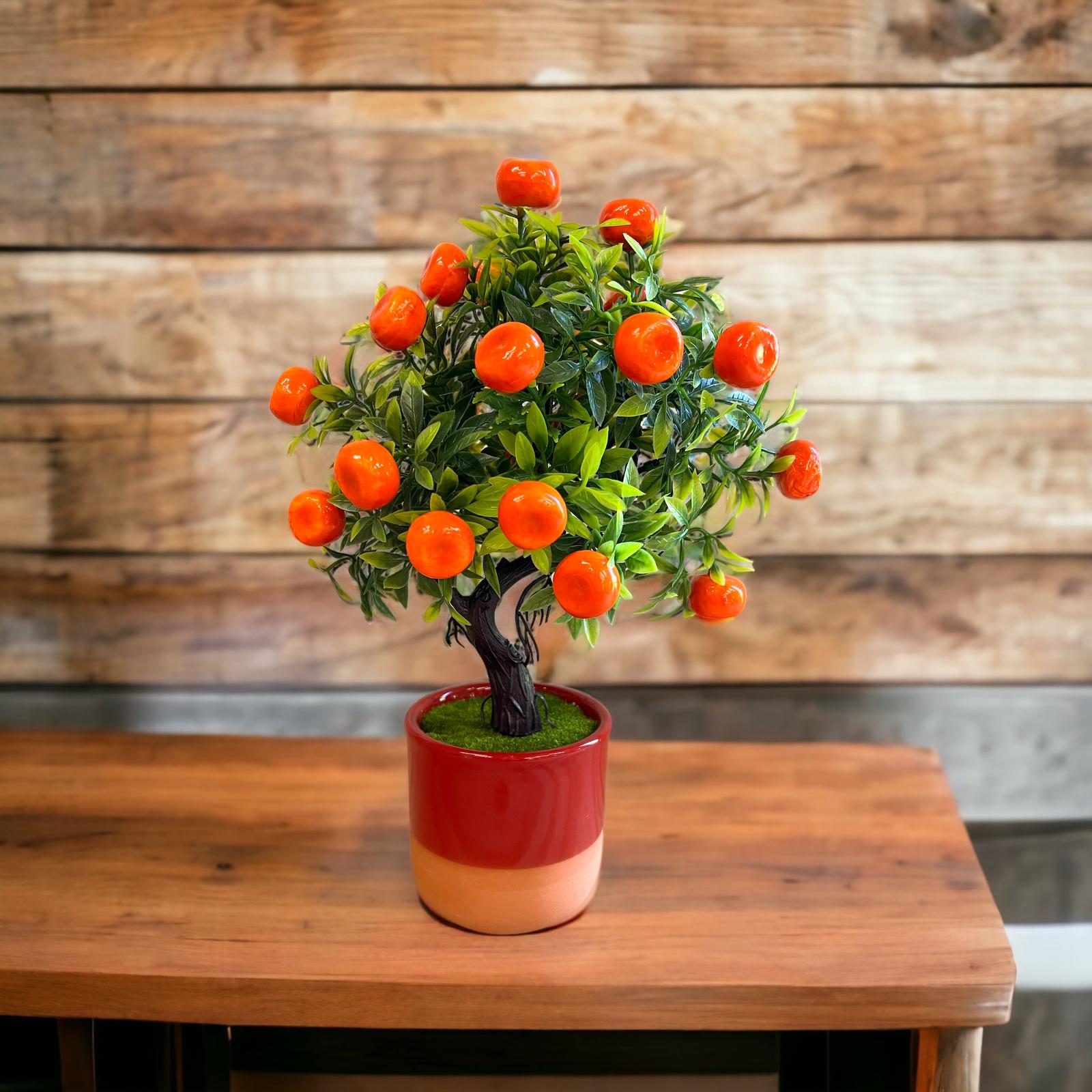 Gorgeous Orange Bonsai in pot of your choice-Artificial