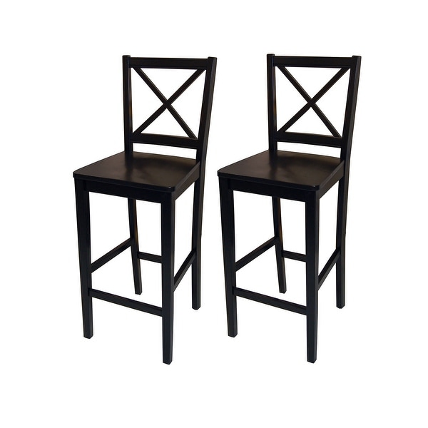 Virginia Cross back 30-inch Stool (Set of 2)