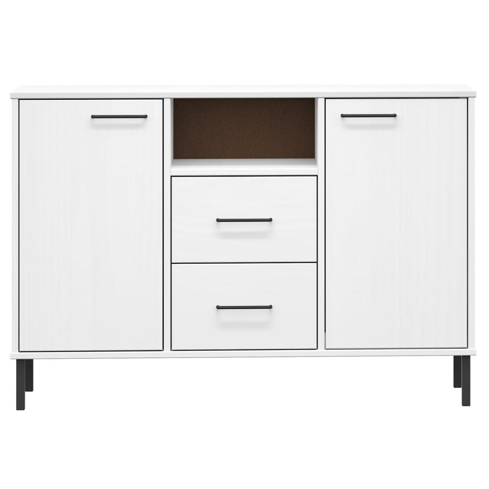 vidaXL Sideboard Buffet Cabinet with Metal Legs for Kitchen Solid Wood OSLO   44.5\