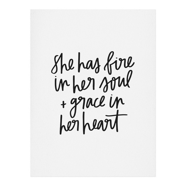 Chelcey Tate Grace In Her Heart Art Print Unframed Wall Poster White Deny Designs