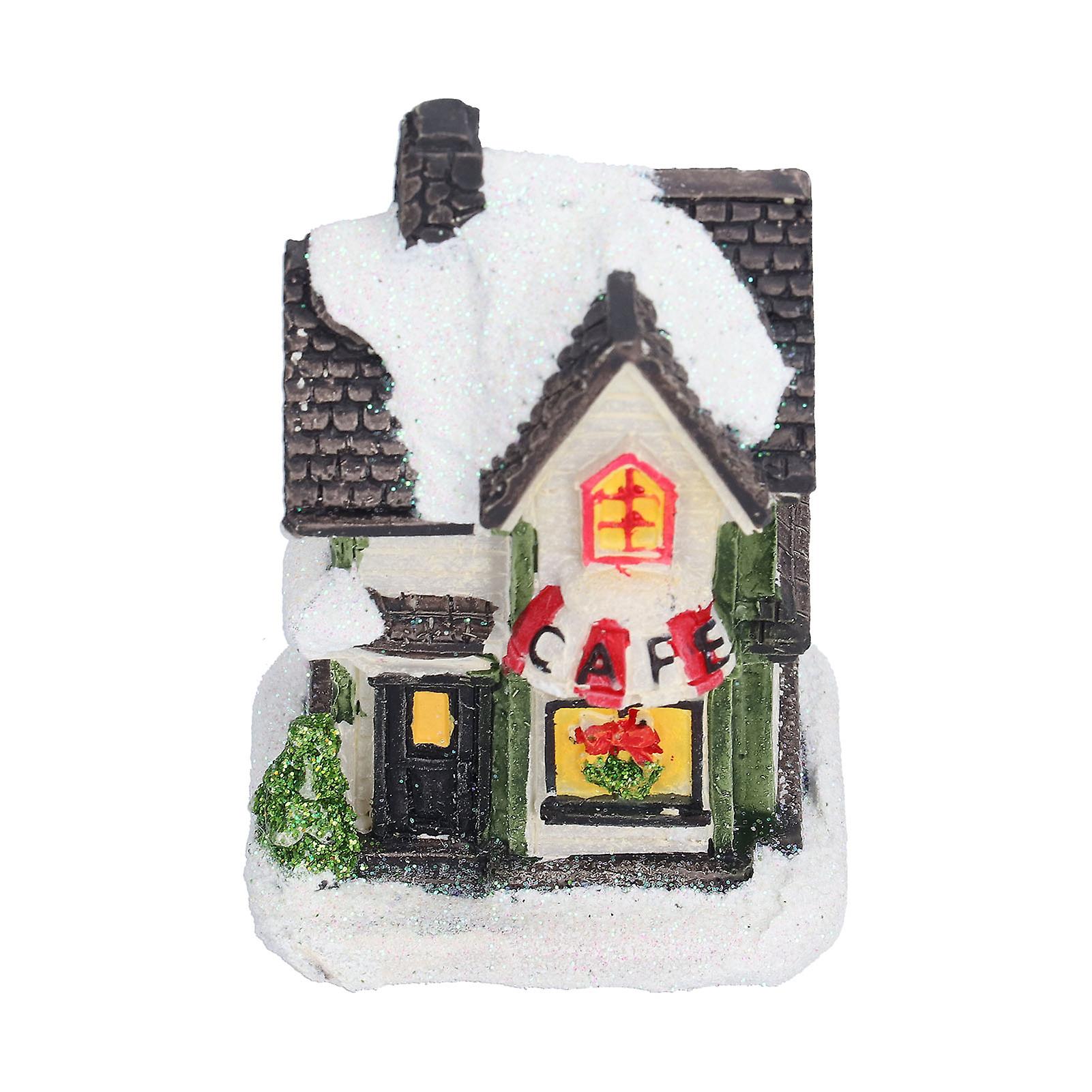 Christmas Village House Led Christmas Resin Light House With Led Light Battery Operated