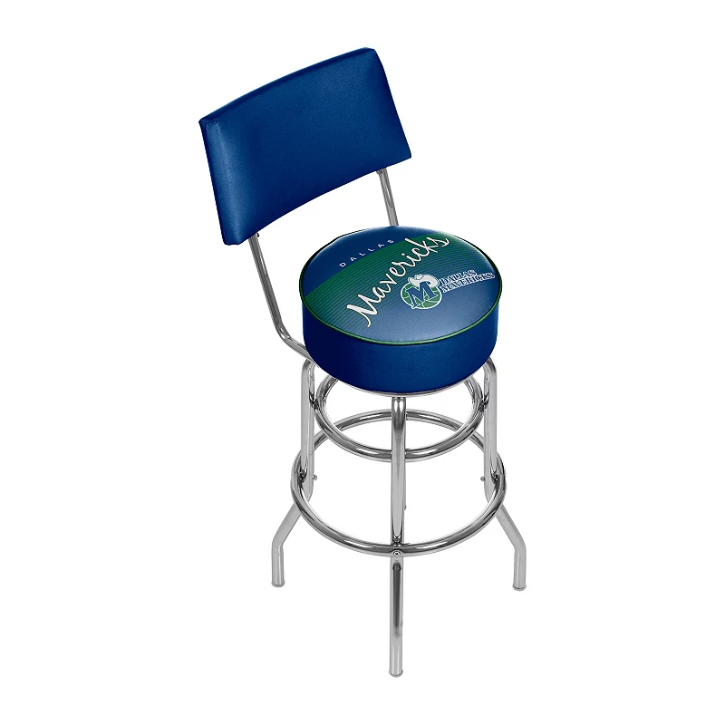 Dallas Mavericks Hardwood Classics Padded Swivel Bar Stool with Back