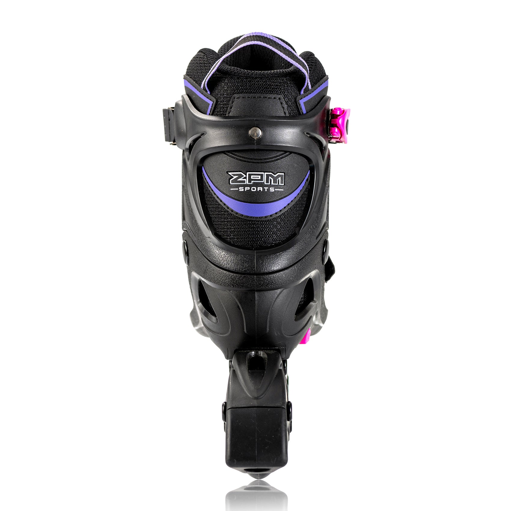 2PM SPORTS Vinal Girls Adjustable Inline Skates with Light up Wheels Beginner Skates Fun Illuminating Roller Skates for Kids Boys and Ladies - Purple Medium(1Y-4Y US)