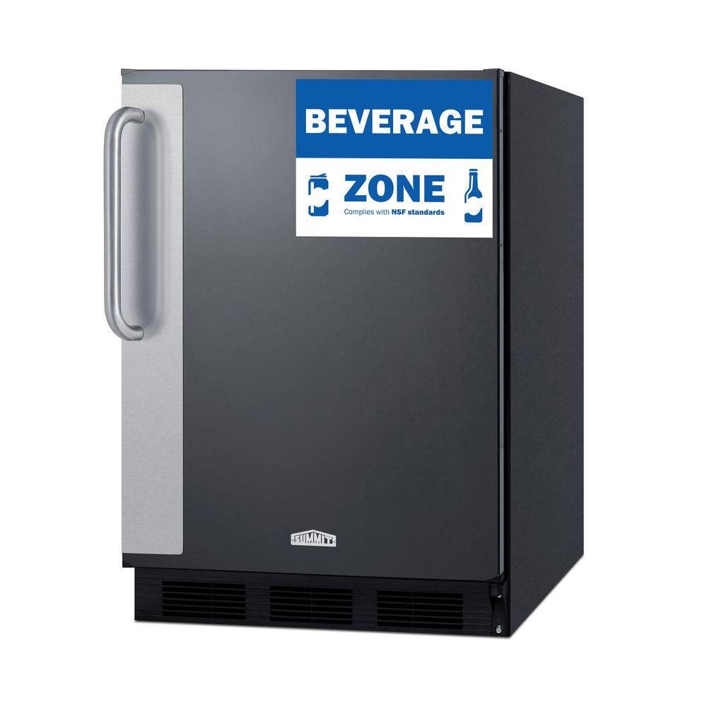 Summit Appliance 5.5 cu. ft. Commercial Refrigerator without Freezer in Black ADA Compliant FF6BK7BZADA