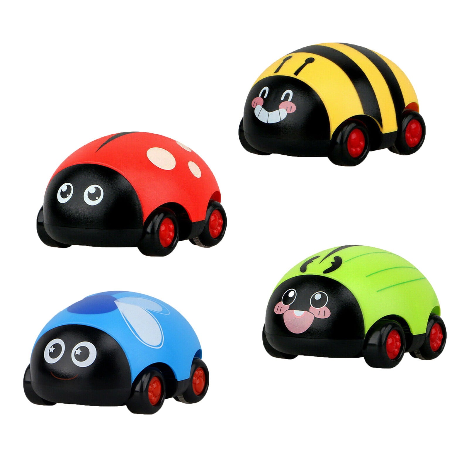 Car Toys for Toddlers 1-3 1PCS Children's Cartoon Cute Plastic Insect Pull Back Truck Children's Toy Plastic Education Toy