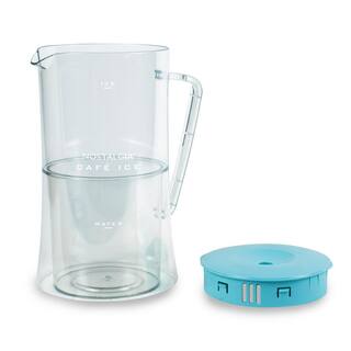 Nostalgia CLIT3PLSAQ 12 Cup Classic Retro 3 qt. Iced Brew Tea and Drip Coffee Maker with Plastic Pitcher Aqua CLIT3PLSAQ