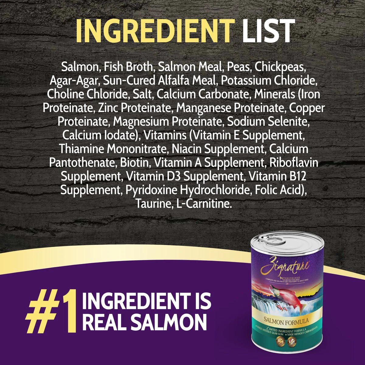 Zignature Salmon Limited Ingredient Formula Grain-Free Canned Dog Food 13-oz case of 12