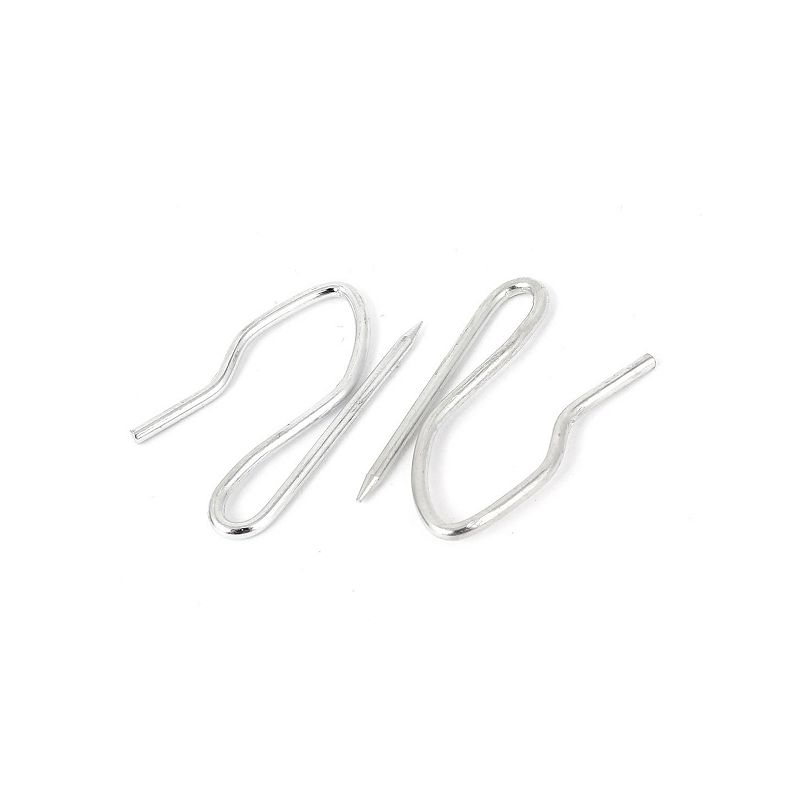 50Pcs Metal Drapery Curtain Tape Buckram Pin Pinch Pleat Clips Hooks