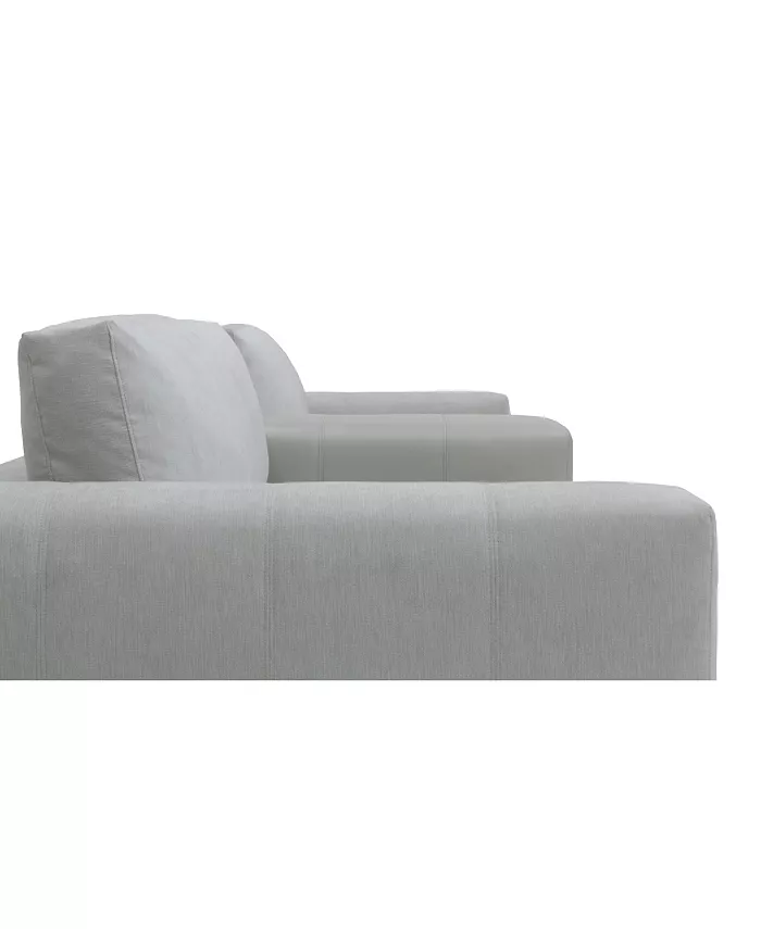 Furniture CLOSEOUT! Roral 3-Pc. Fabric Sofa with Leather Arm Table