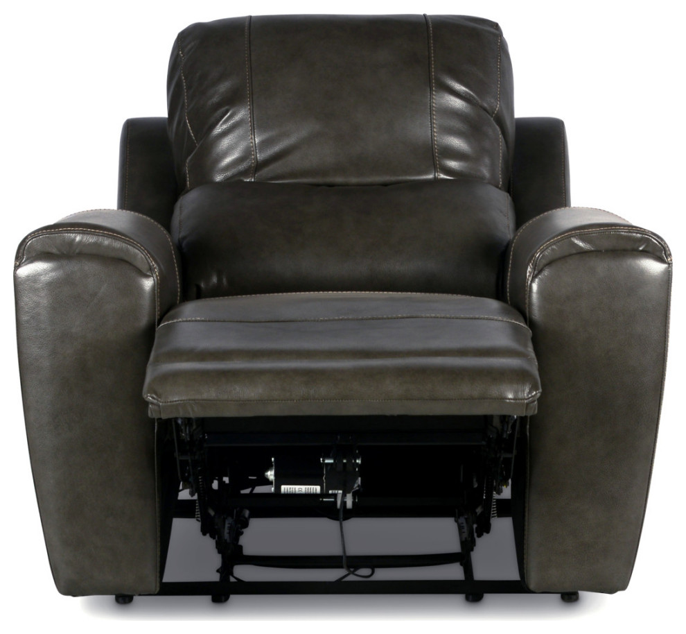 Laurel Power Reclining Chair  Gray   Contemporary   Recliner Chairs   by Steve Silver  Houzz