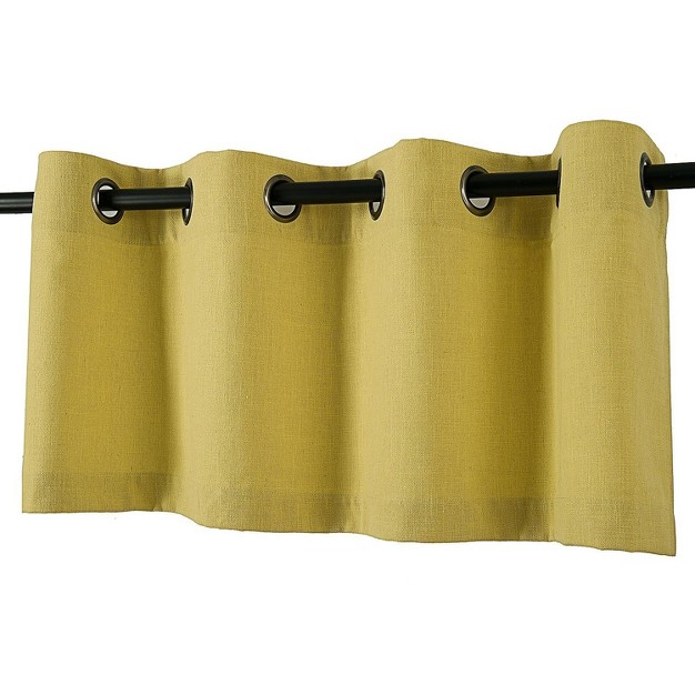 Kate Aurora Teen Decor Poly Cotton Pastel Yellow Colored Grommet Top Window Valance