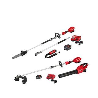 MW M18 FUEL 10 in. 18V Lithium-Ion Brushless Electric Cordless Pole Saw Kit with M18 FUEL String TrimmerBlower Combo Kit 2825-21PS-3000-21