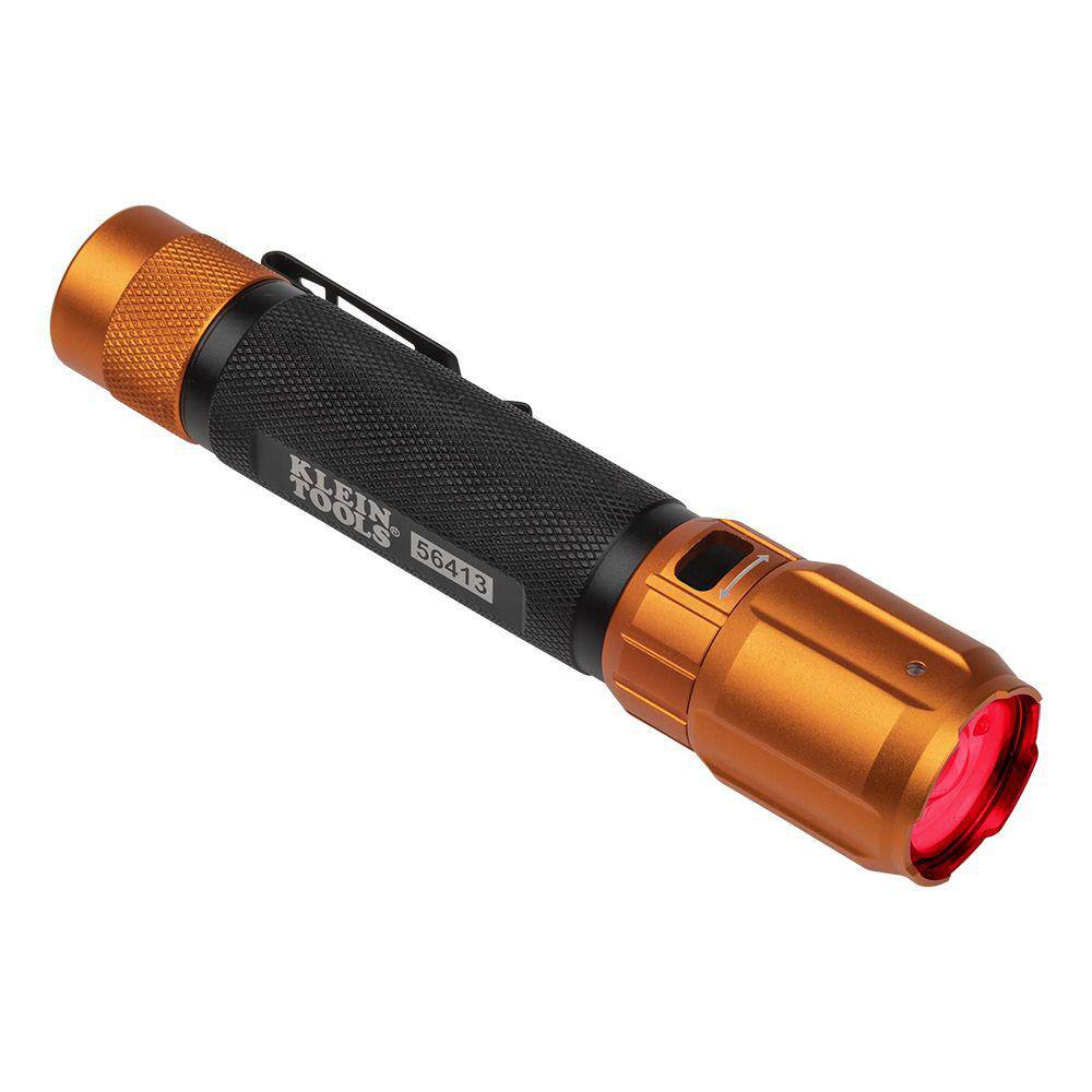 Klein Tools Rechargeable 2-Color LED Flashlight with Holster 1000 Lumens 8 Settings 56413