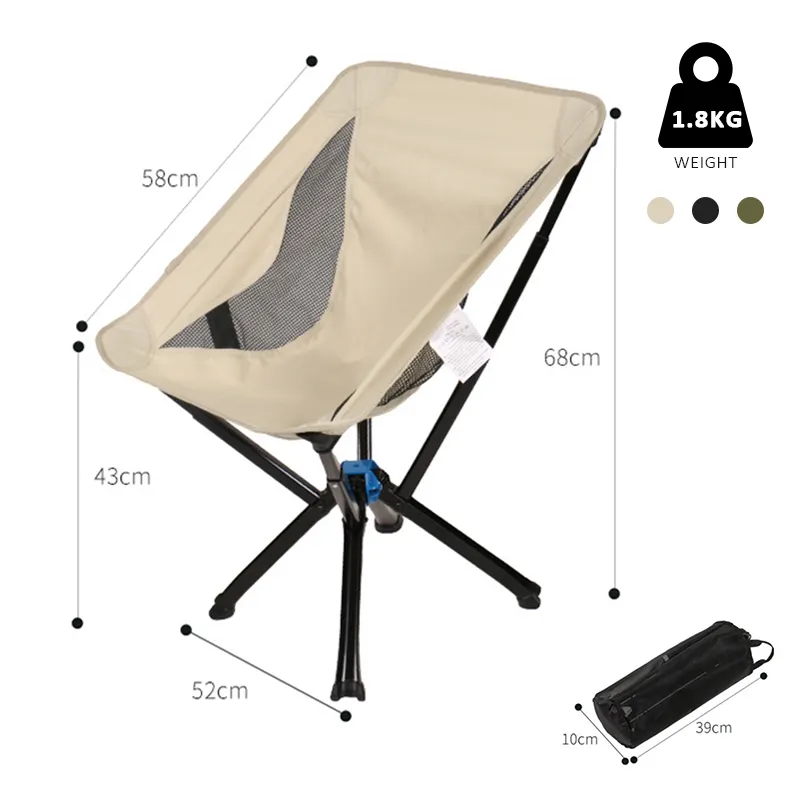 Supports 550 Lbs Moon Chairs For Adults Outdoor Beach Aluminum Portable Camping Chairs Aluminium Folding Beach Chair White