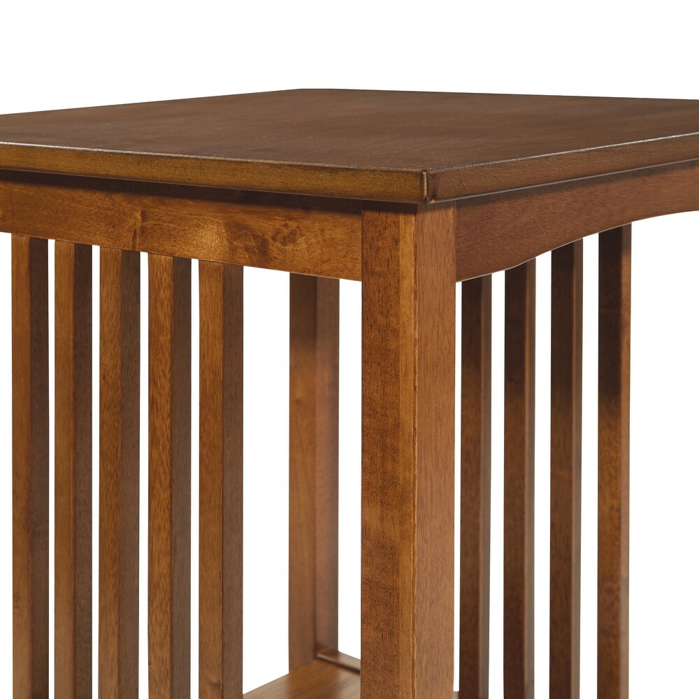 Porch   Den Clifton Mission Medium Oak Wood Finish Side Table