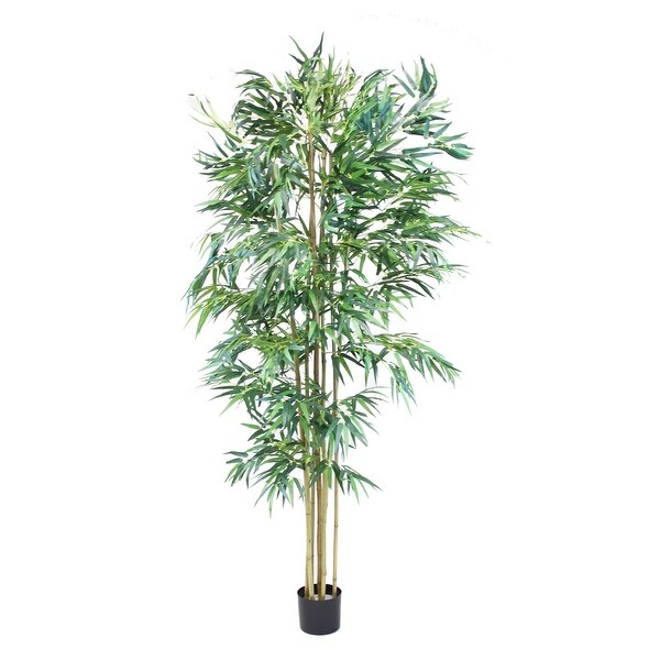 The Mod Greenhouse 60 Artificial Real Touch Bamboo Tree in Black Matte Planter's Pot