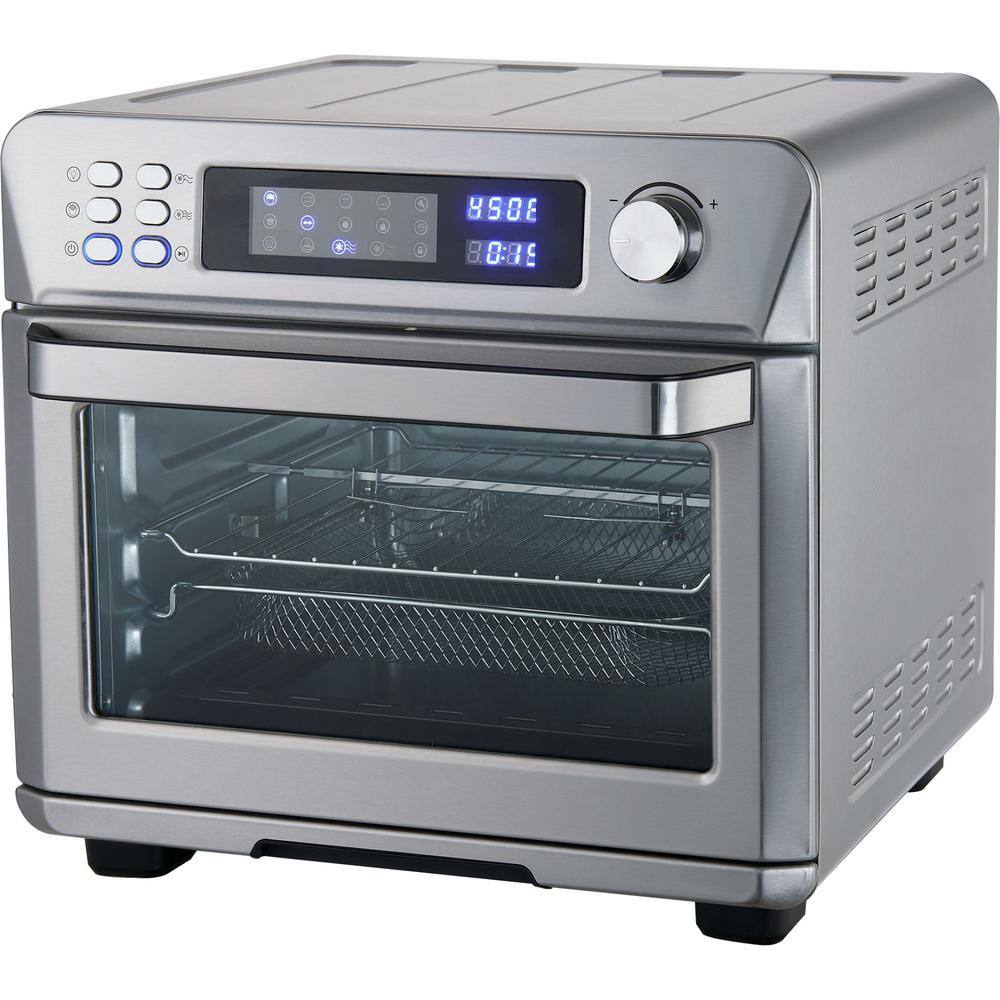 OVENTE 1700-Watt Stainless Steel Digital Countertop Multi-Function Air Fryer Rotisserie Convection Oven and Dehydrator OFD4025BR