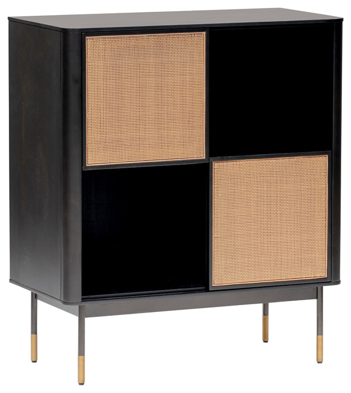 Miriam 33 quotCabinet  Natural Wicker   Tropical   Accent Chests And Cabinets   by Euro Style  Houzz