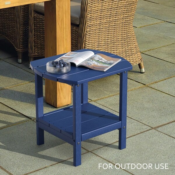 Outdoor Side Table for Adirondack Chairs，AllWeather Resistant HumidityProof Waterproof StainProof Accent Tables