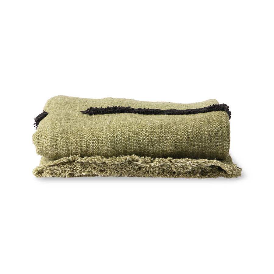 Soft woven throw blanket - pistachio