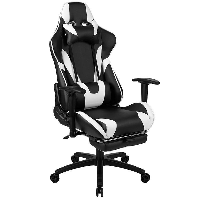 Flash Furniture Gaming Desk and Footrest Reclining Gaming Desk Chair 2-piece Set