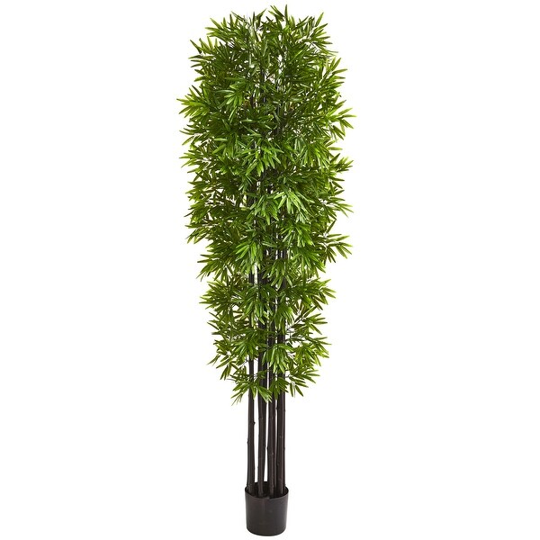 7' Bamboo Tree with Black Trunks UV Resistant (Indoor/Outdoor)