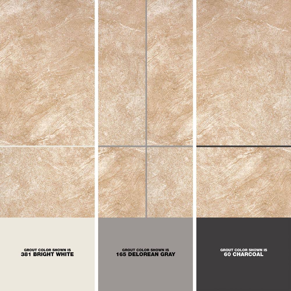 TrafficMaster Portland Stone Beige 18 in. x 18 in. Glazed Ceramic Floor and Wall Tile (17.44 sq. ft.  case) PT011818HD1PV