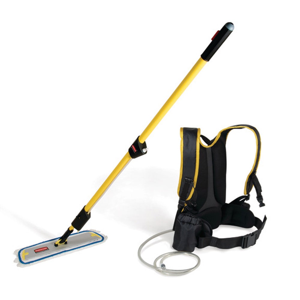 Rubbermaid FGQ97900YL00 Flow Microfiber Flat Mop Finish Kit， Yellow