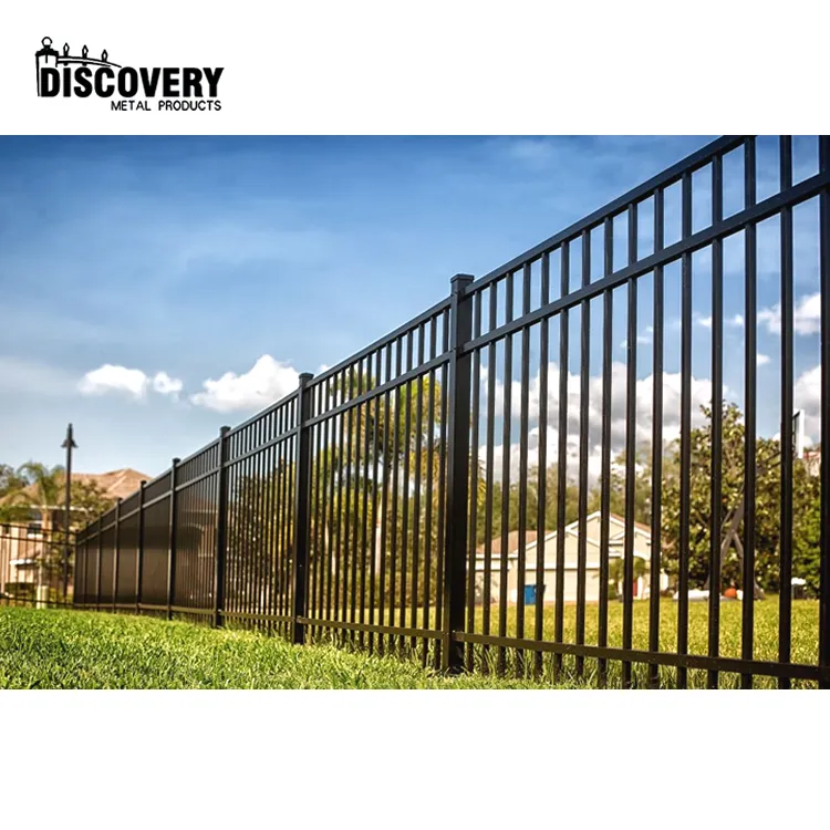 factory supply Cheap High Quality Designs Aluminum Picket Fence Metal Wrought Iron Fence Panels