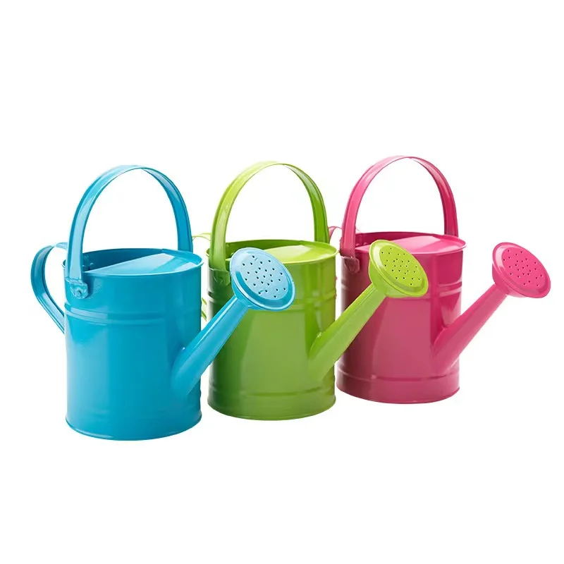 WEJUMP Small Metal Watering Can Flower Home Garden Cute Water My Plants Blue Colour For Children Kids