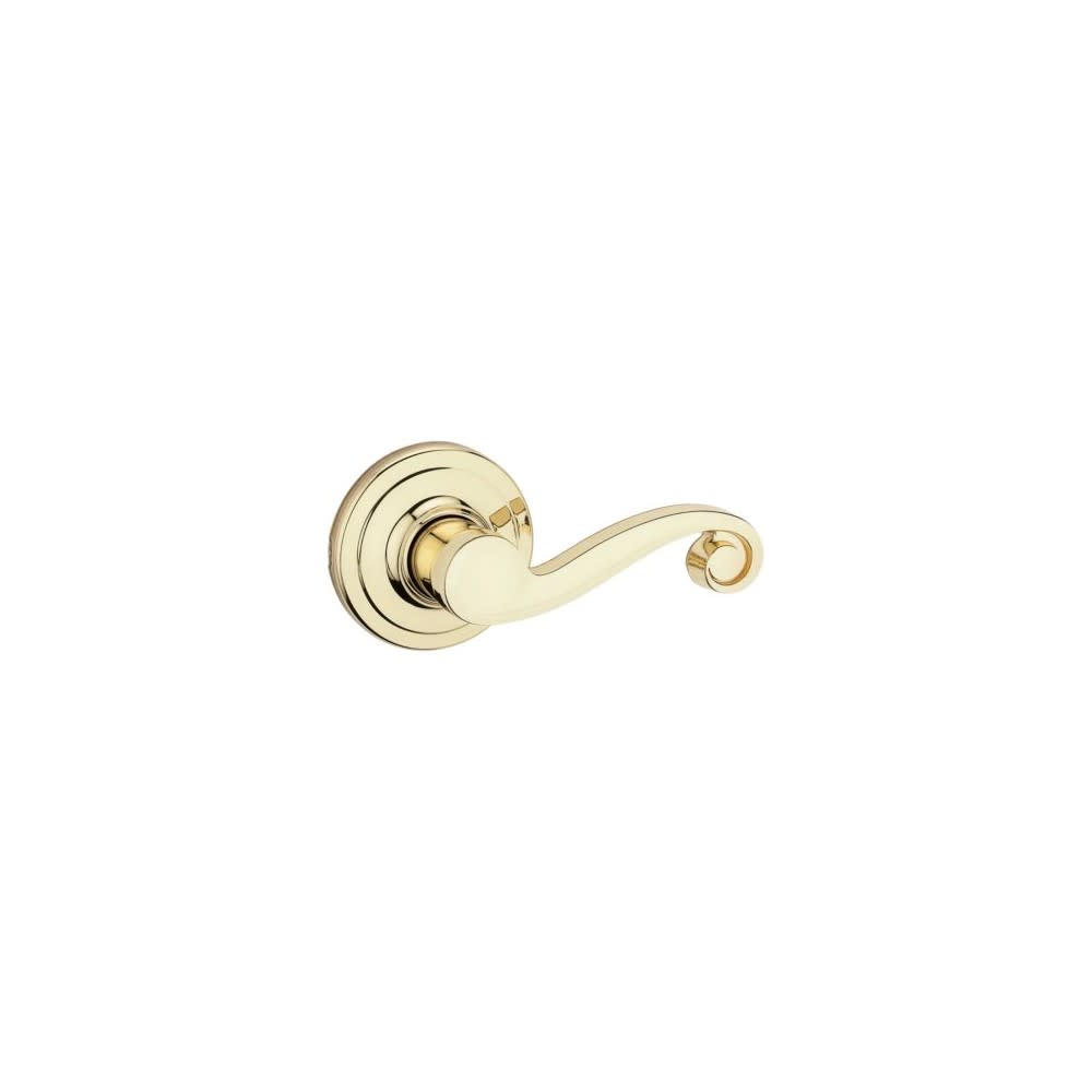 Polished Brass Hall/Closet Lido Door Lever ;