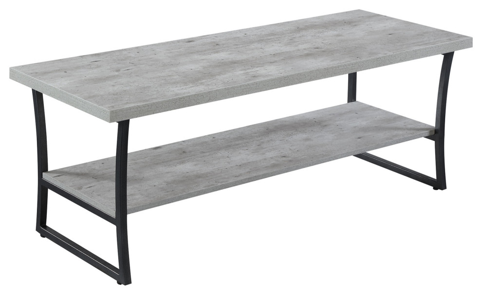 X Calibur Coffee Table With Shelf   Industrial   Coffee Tables   by Convenience Concepts  Houzz