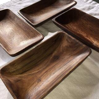 HOME ESSENTIALS  BEYOND 4-Piece Acacia Wood Rectangle Bowl Set 63643