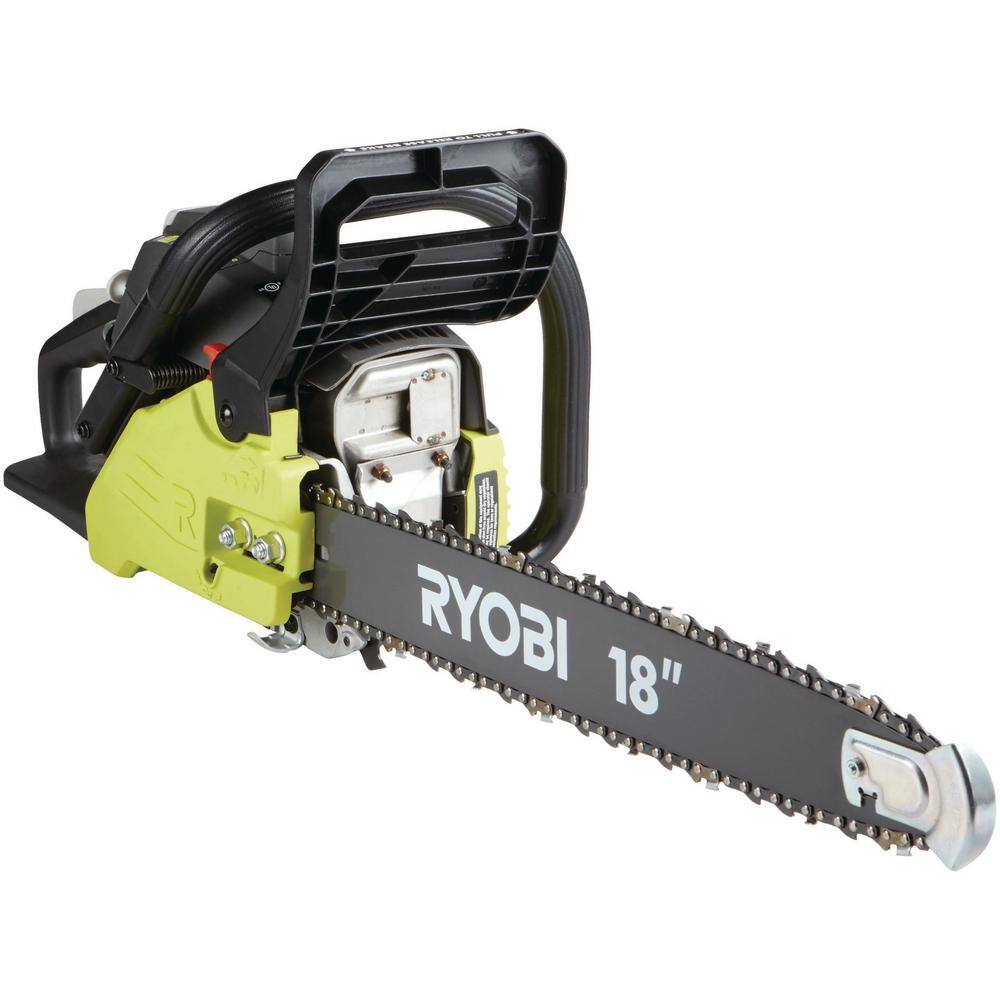 RYOBI 18 in. 38cc 2-Cycle Gas Chainsaw with Heavy Duty Case RY3818